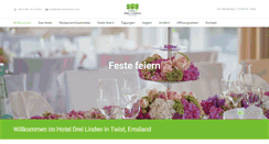 Desktop Screenshot of hotel-drei-linden.com