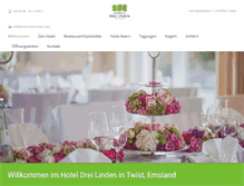 Tablet Screenshot of hotel-drei-linden.com